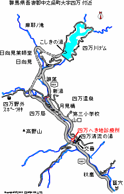 四万へき地診療所マップの画像